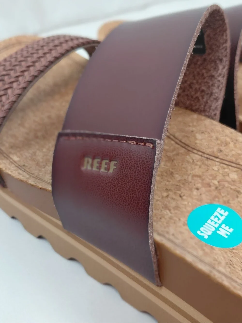 Reef Cushion Vista Hi Platform Slide Sandals Women's Size 8 Brown
